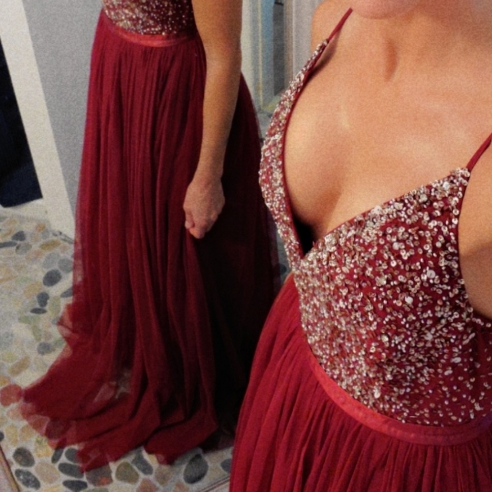 BHLDN Avery Bridesmaid dress in Bordeaux SIZE 0